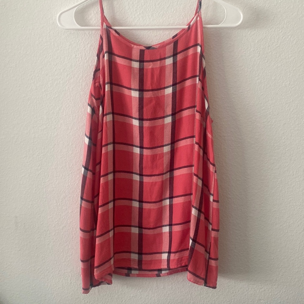 Pink checkered tank top
